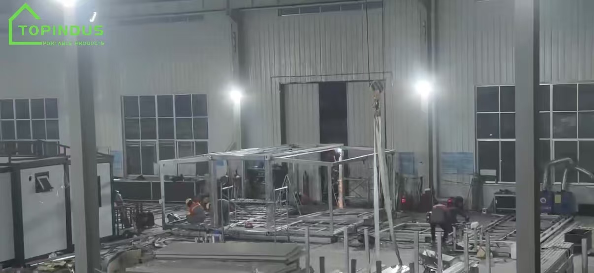 Quy trình sản xuất nội bộ của nhà máy container hai cánh có thể mở rộng
