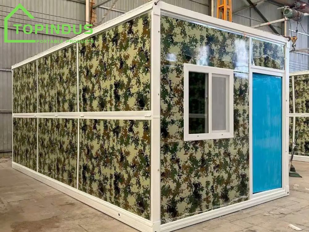 Nhà container gấp kiểu X tùy chỉnh cho khách hàng Việt Nam
